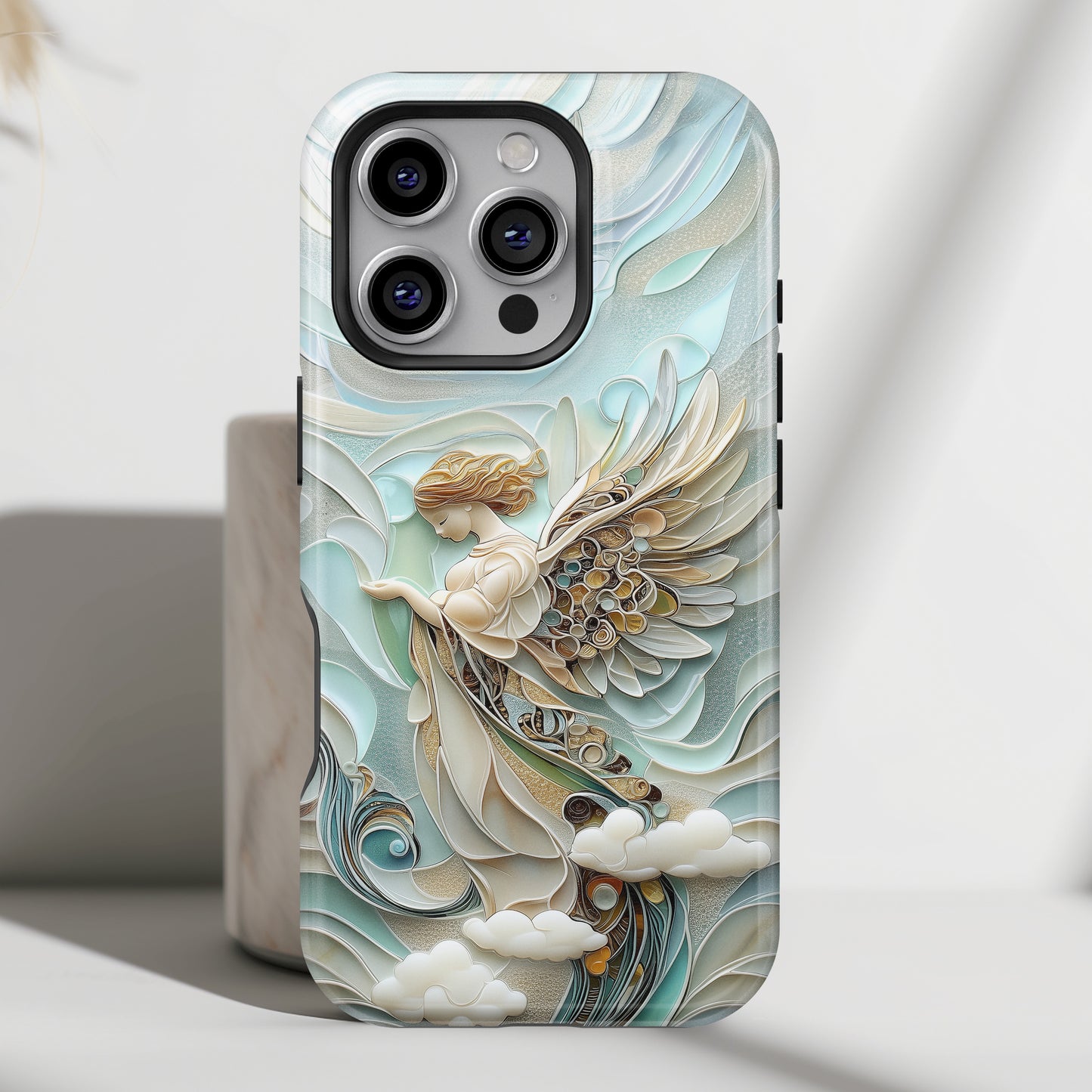 Holy Angel Quilling Art Design iPhone Case