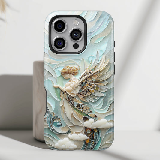 Holy Angel Quilling Art Design iPhone Case