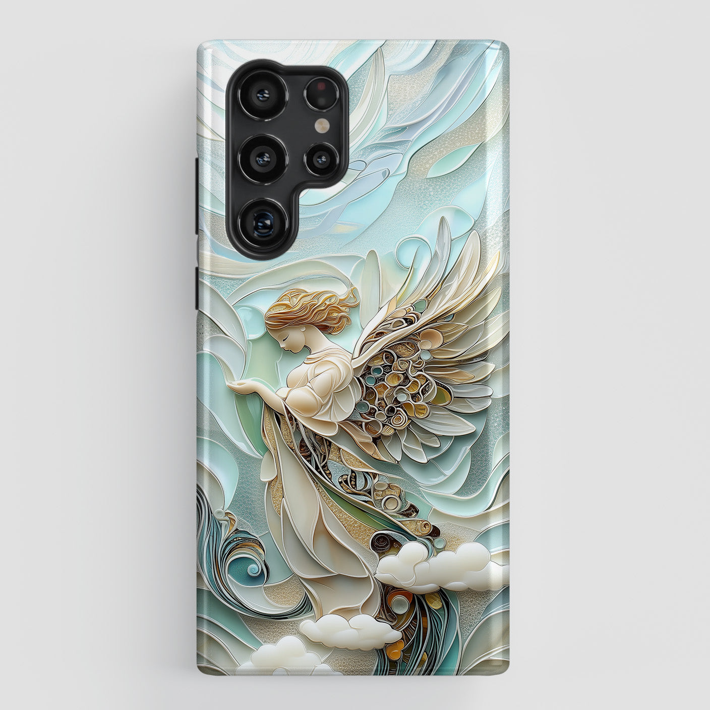 Holy Angel Quilling Art Design Phone Case for Galaxy S series Phones