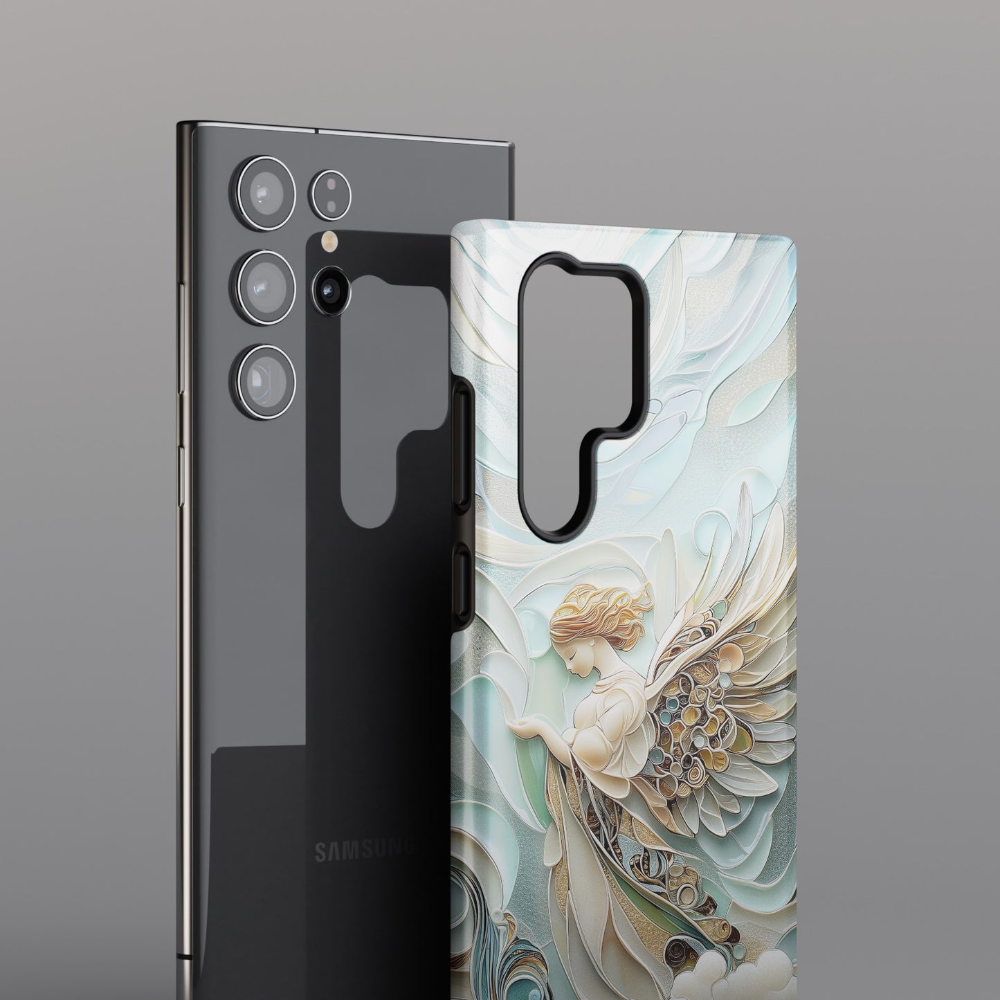 Holy Angel Quilling Art Design Phone Case for Galaxy S series Phones