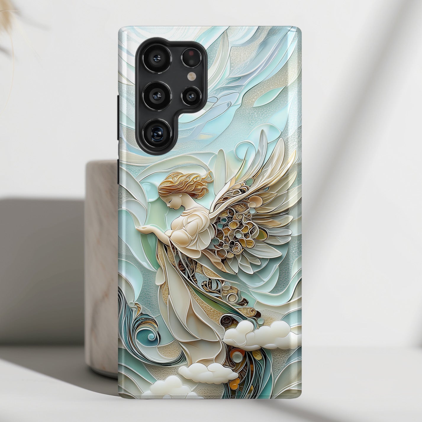 Holy Angel Quilling Art Design Phone Case for Galaxy S series Phones