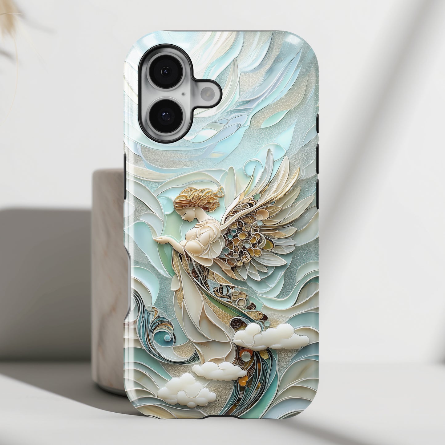 Holy Angel Quilling Art Design iPhone Case
