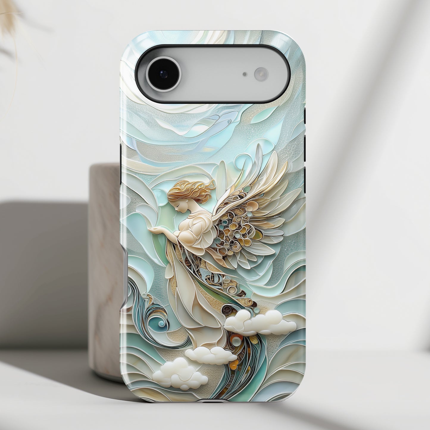 Holy Angel Quilling Art Design iPhone Case