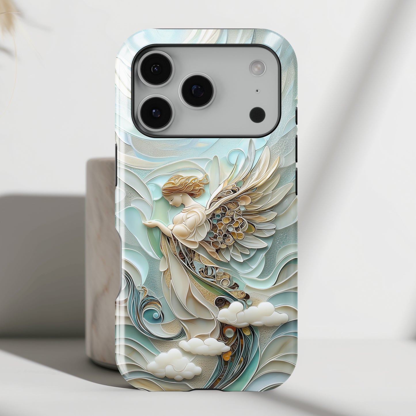 Holy Angel Quilling Art Design iPhone Case