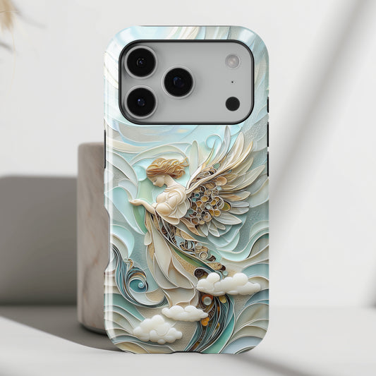 Holy Angel Quilling Art Design iPhone Case