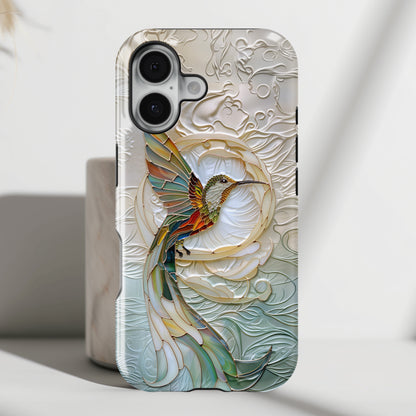 Hummingbird Stained Glass Design iPhone Case
