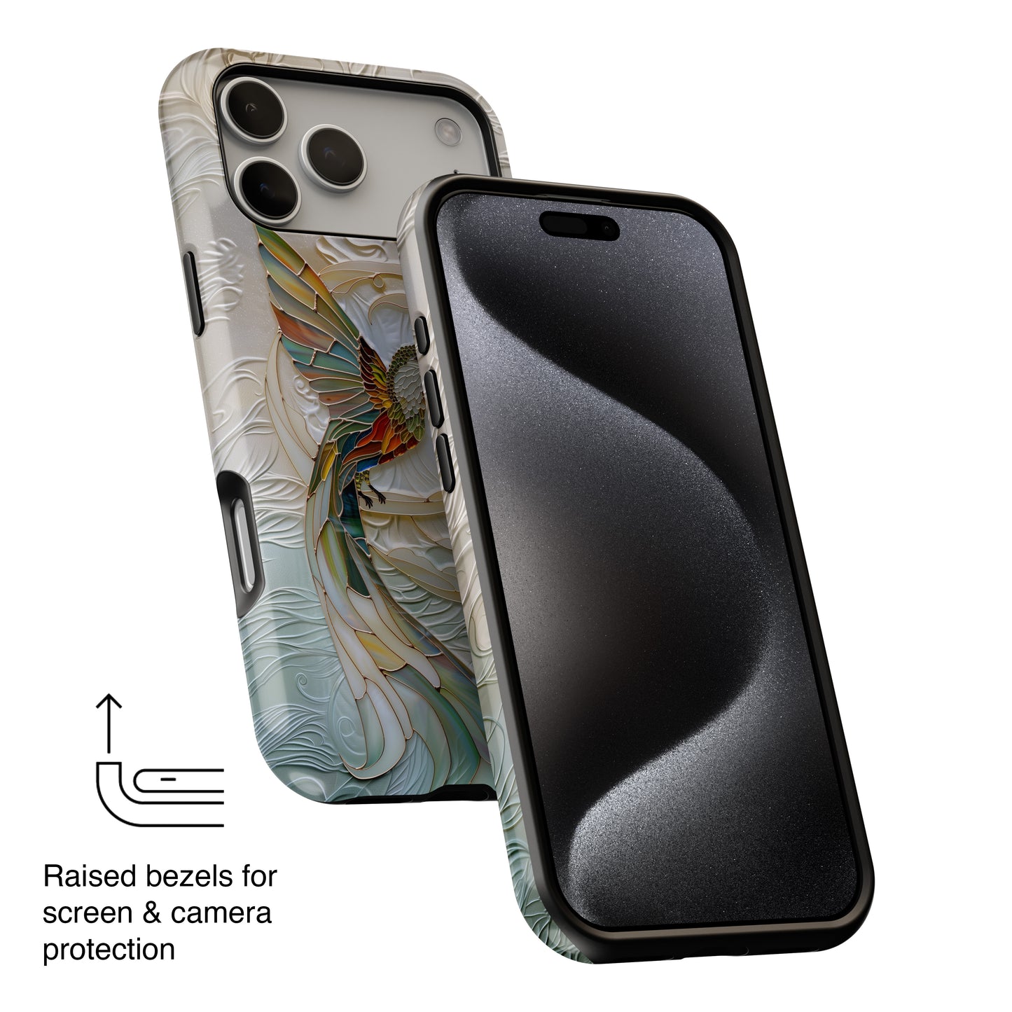 Hummingbird Stained Glass Design iPhone Case