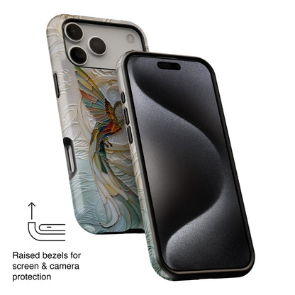 Hummingbird Stained Glass Design iPhone Case