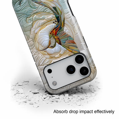 Hummingbird Stained Glass Design iPhone Case