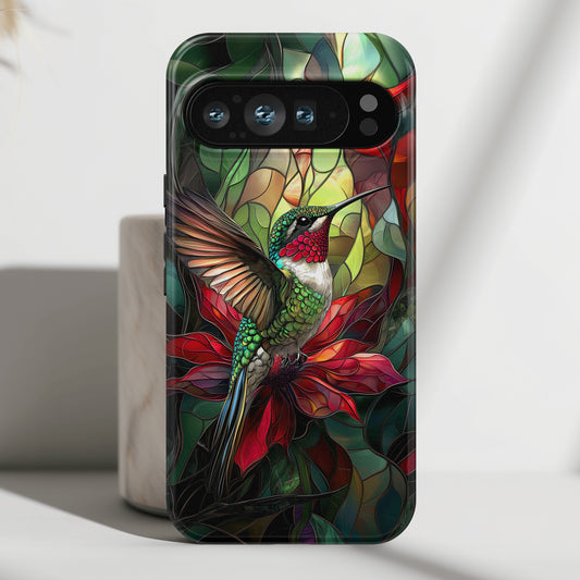 Hummingbird Stained Glass Illustration Google Pixel Phone Case