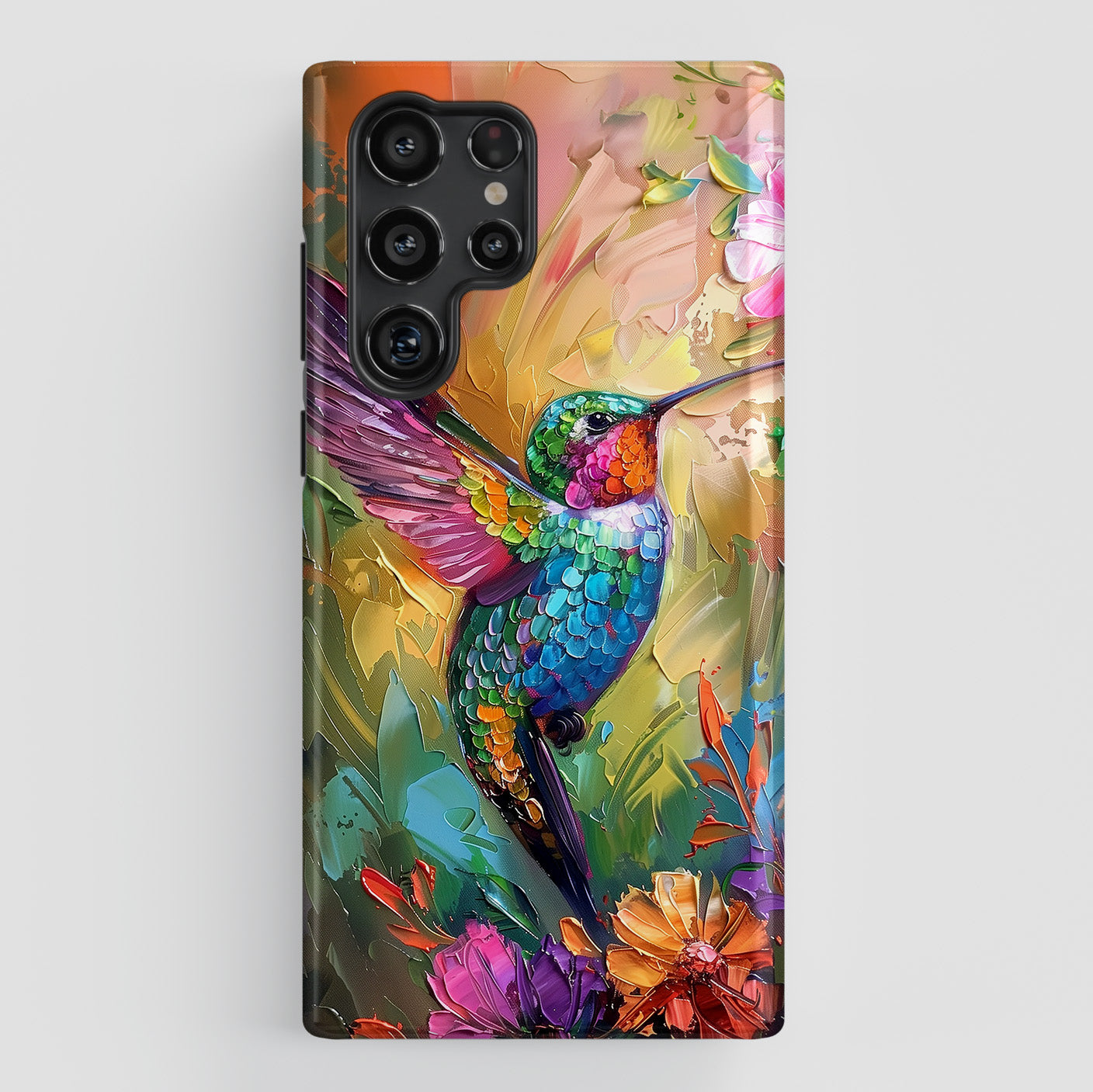 Hummingbird Oil Painting Design Case for Galaxy S series Phones