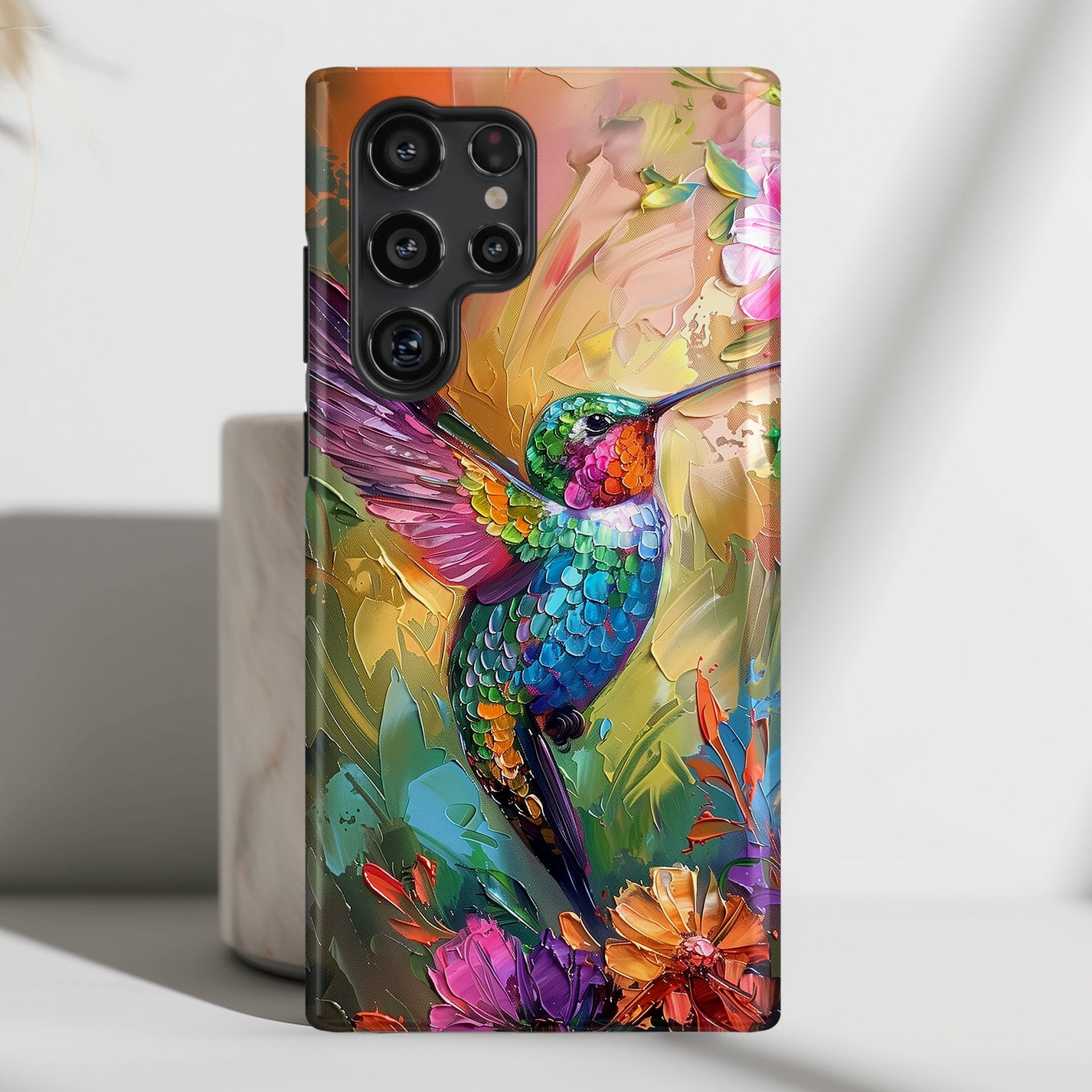Hummingbird Oil Painting Design Case for Galaxy S series Phones