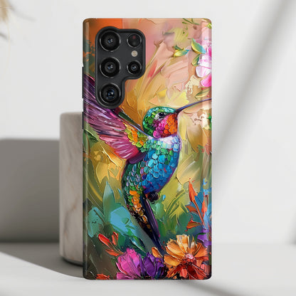 Hummingbird Oil Painting Design Case for Galaxy S series Phones