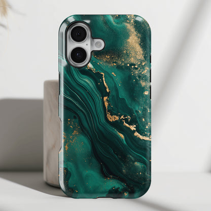 Luxury Green Marble Design Case for iPhone