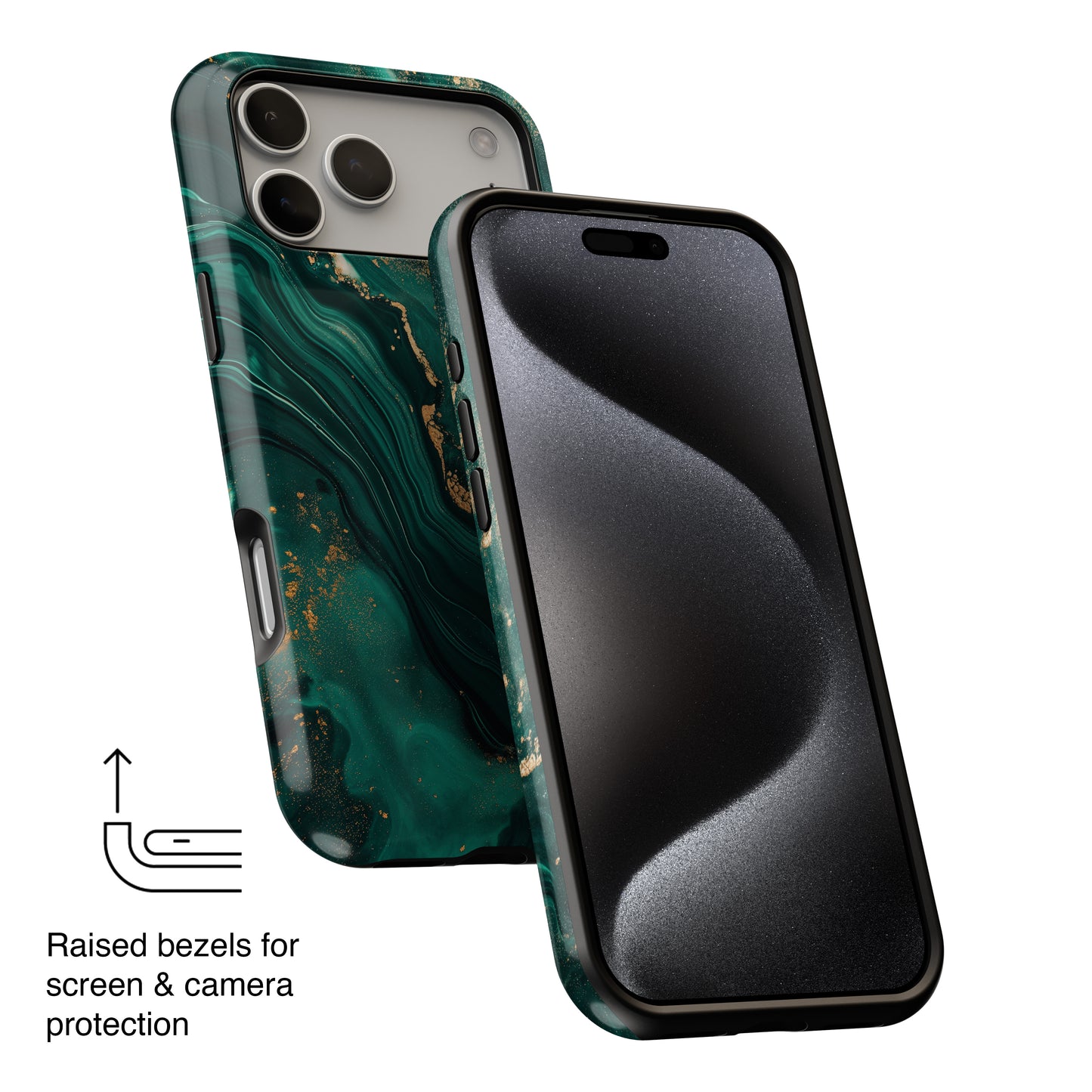 Luxury Green Marble Design Case for iPhone