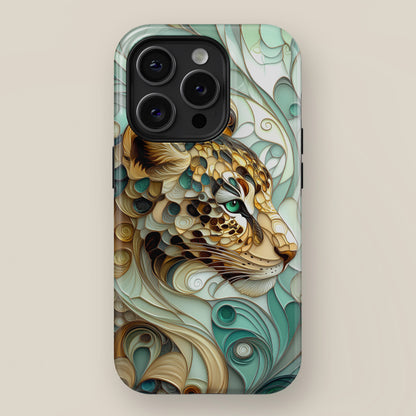 3D Leopard Art Design iPhone Case