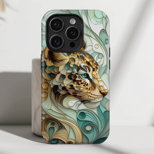 3D Leopard Art Design iPhone Case