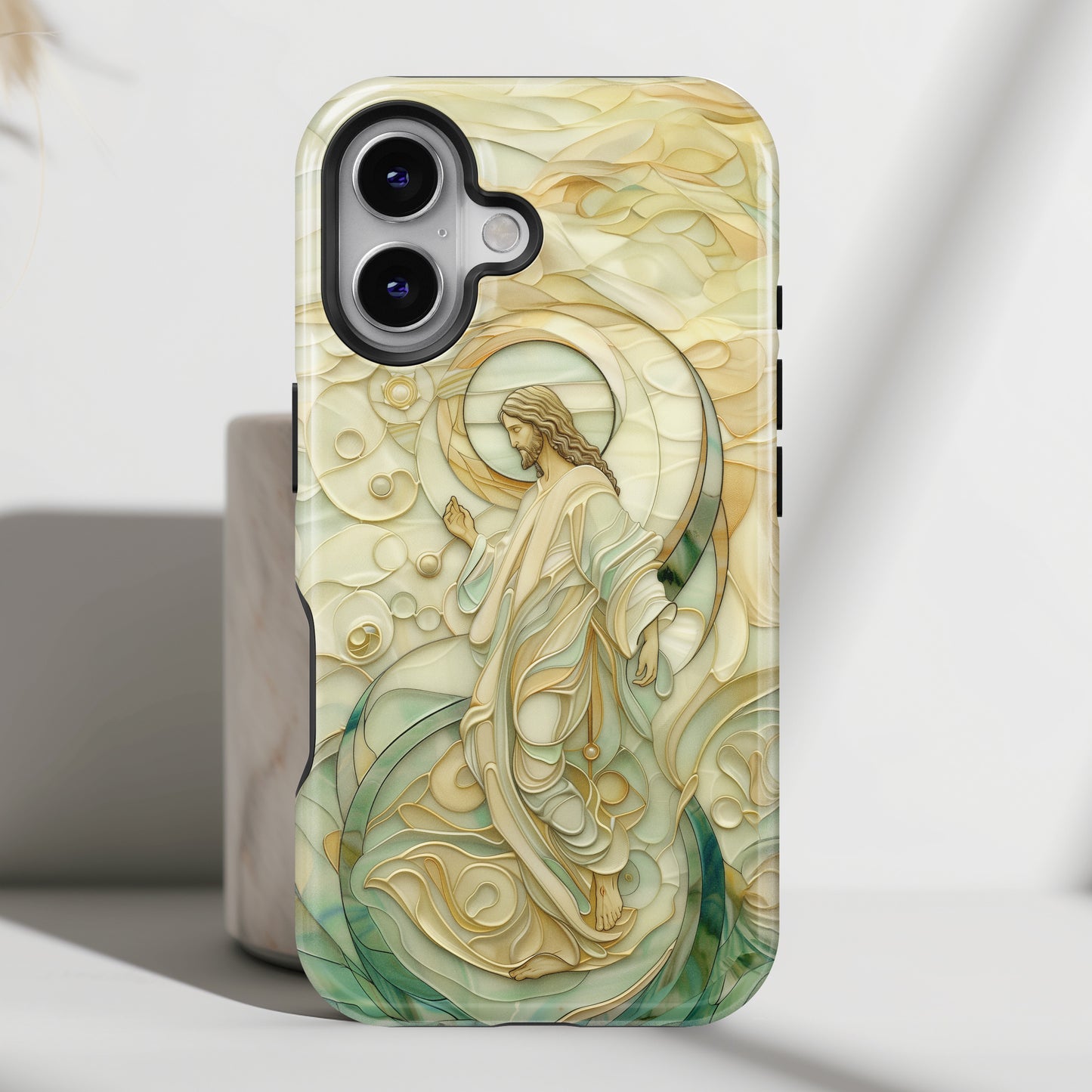 Jesus Stained Glass Design 2 iPhone Case