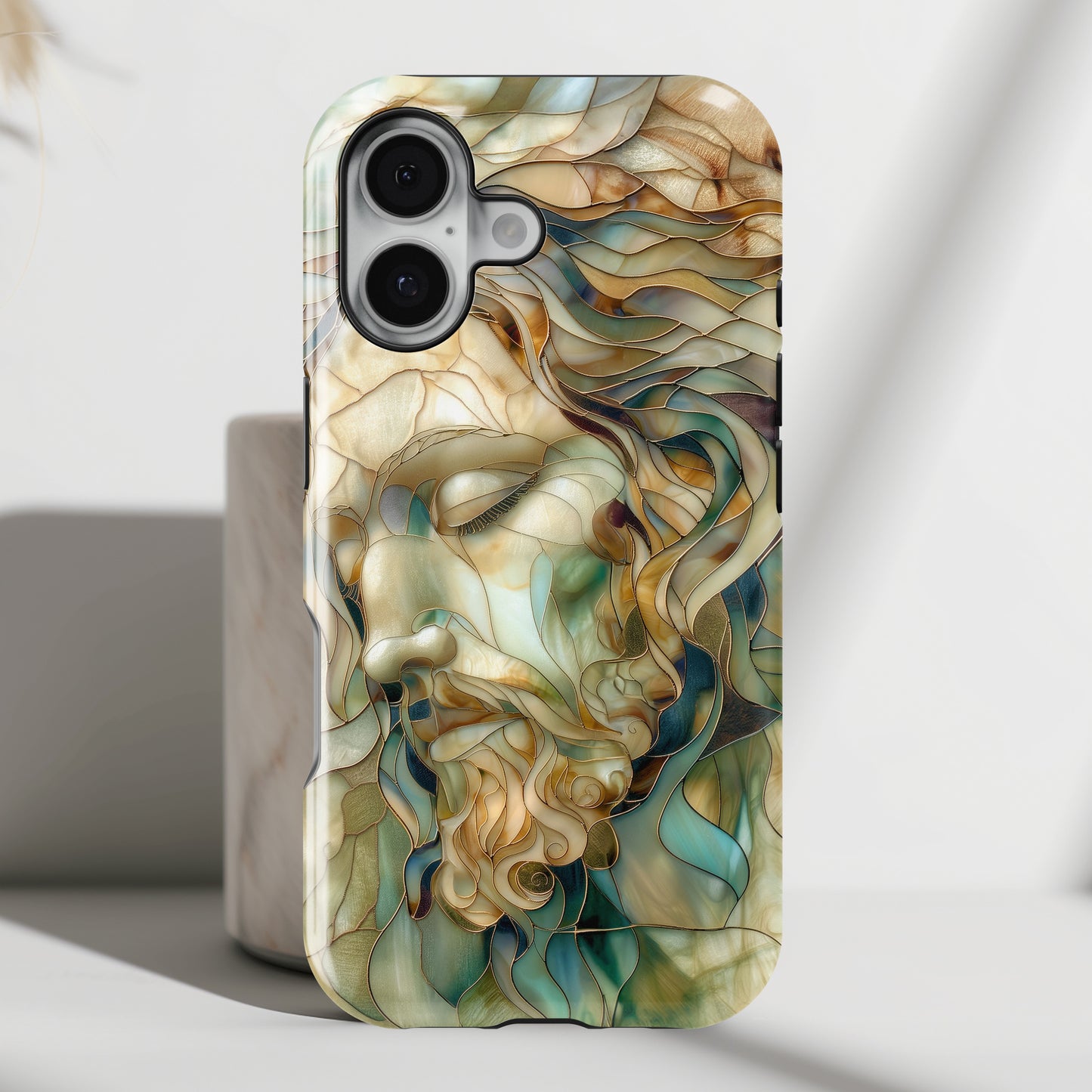 Jesus Stained Glass Design 1 iPhone Case
