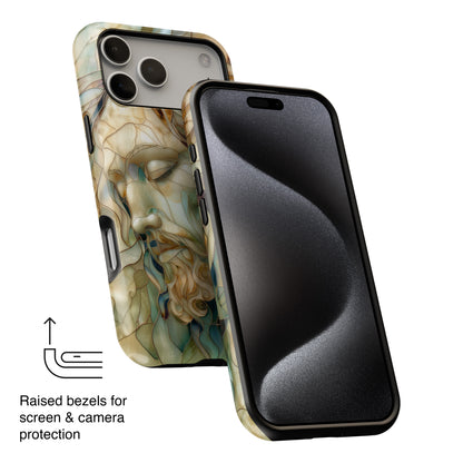 Jesus Stained Glass Design 1 iPhone Case