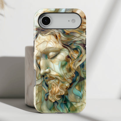 Jesus Stained Glass Design 1 iPhone Case