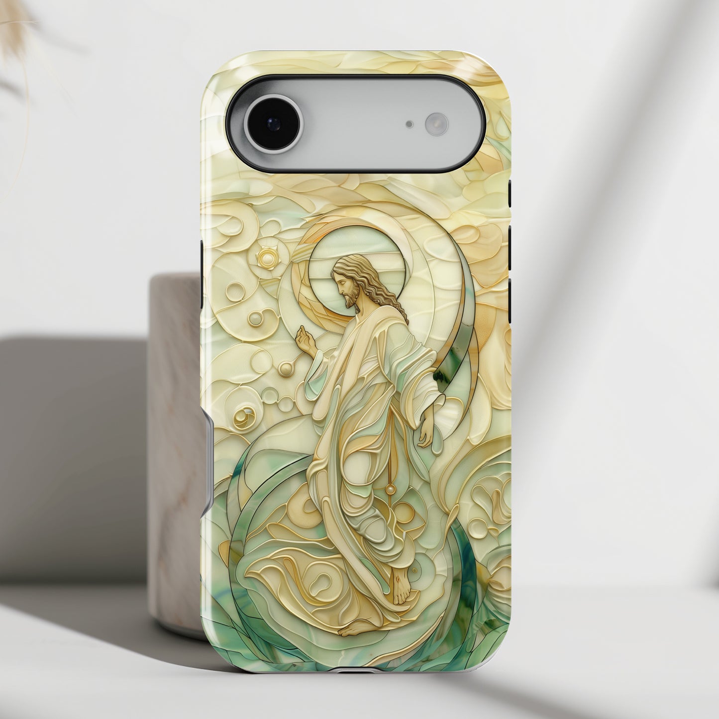 Jesus Stained Glass Design 2 iPhone Case