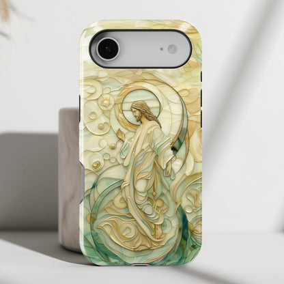 Jesus Stained Glass Design 2 iPhone Case