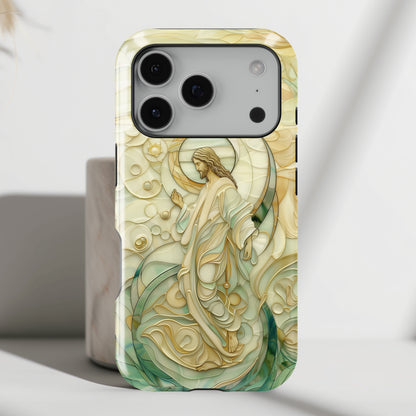 Jesus Stained Glass Design 2 iPhone Case
