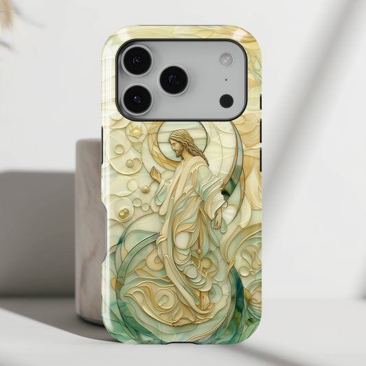 Jesus Stained Glass Design 2 iPhone Case