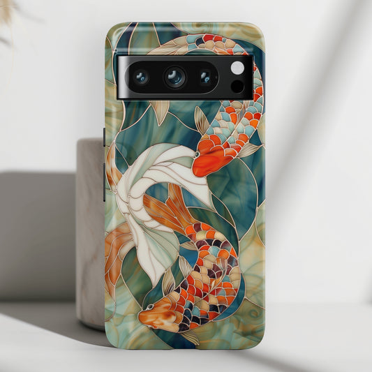 Koi Fish Stained Glass Design 2 Google Pixel Phone Case