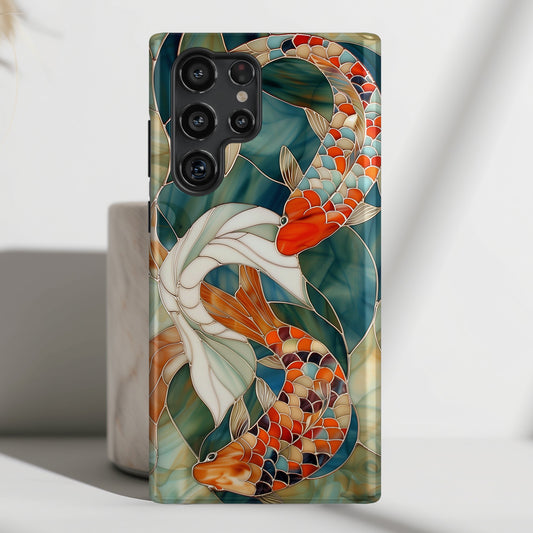 Koi Fish Stained Glass Design 2 Case for Galaxy S series Phones