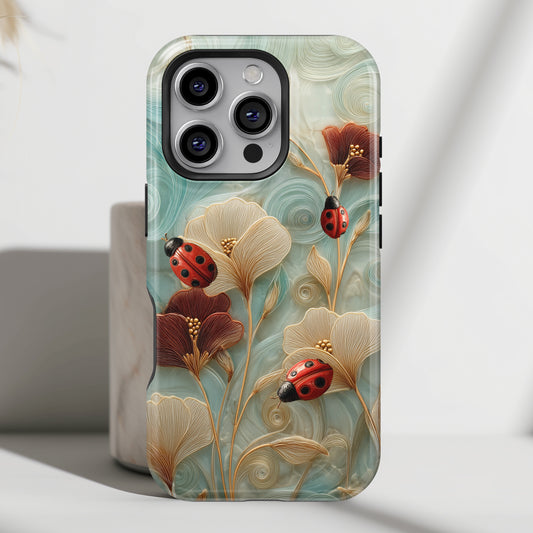 Ladybug Garden Design iPhone Case