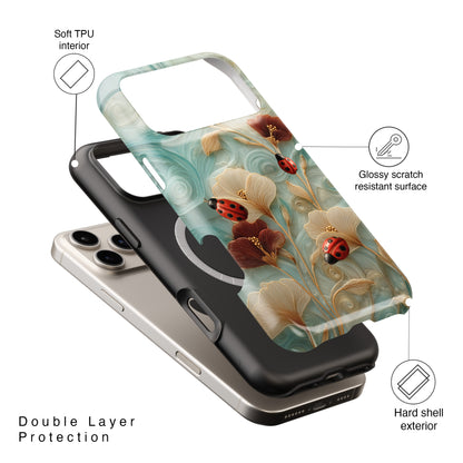 Ladybug Garden Design iPhone Case