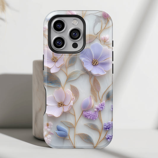 Lavender Floral Design iPhone Case