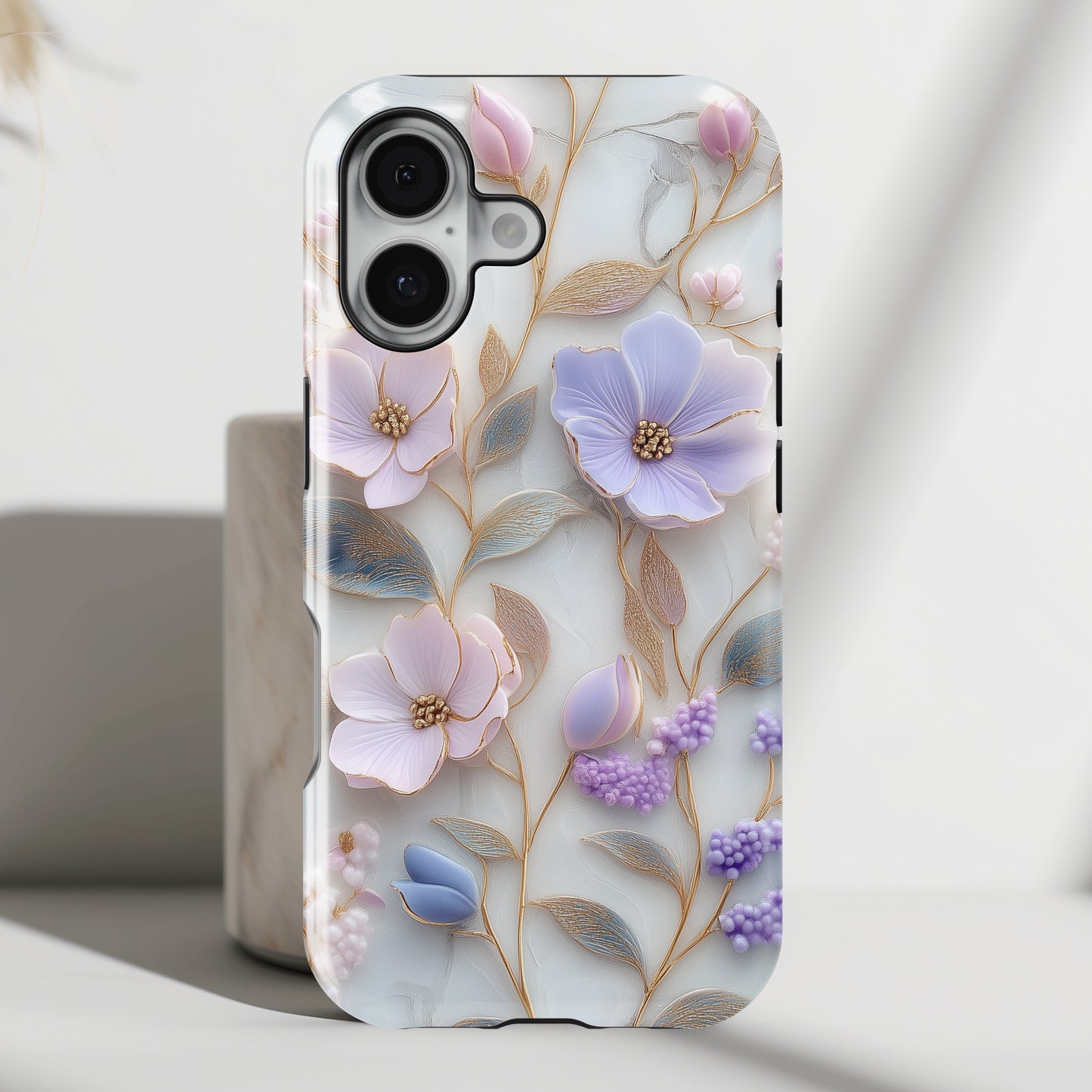 Lavender Floral Design iPhone Case