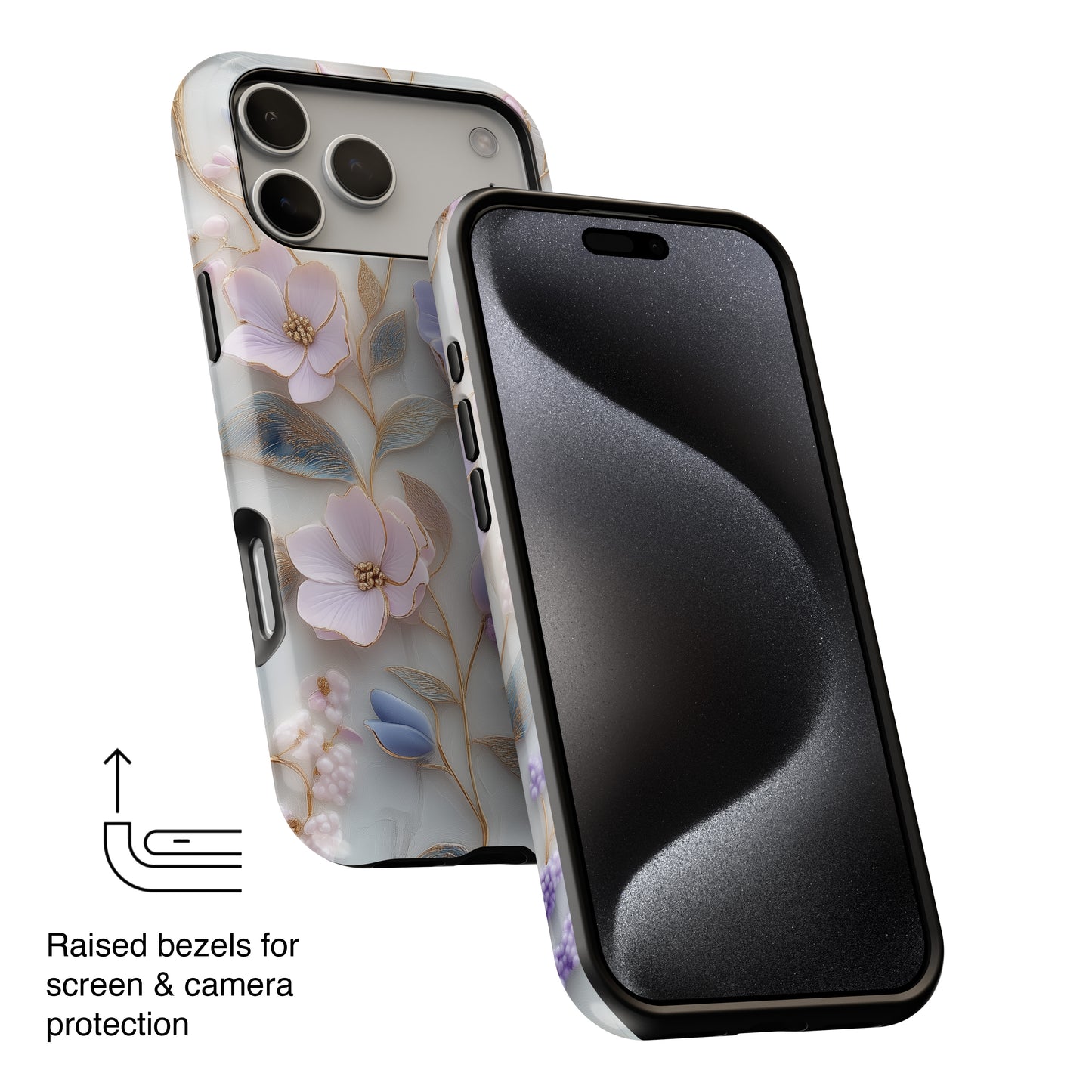 Lavender Floral Design iPhone Case