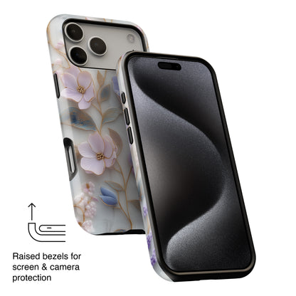 Lavender Floral Design iPhone Case