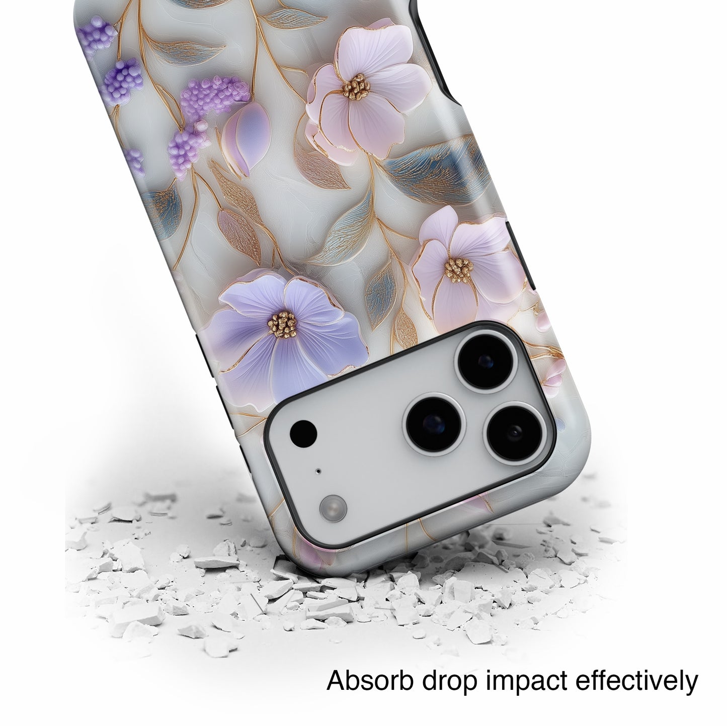 Lavender Floral Design iPhone Case