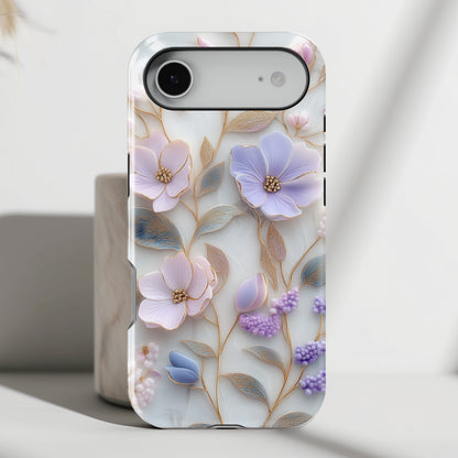 Lavender Floral Design iPhone Case