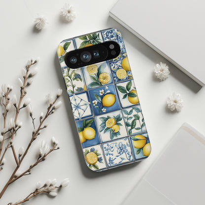 Lemon Azulejo Tiles Design Phone Case for Google Pixel