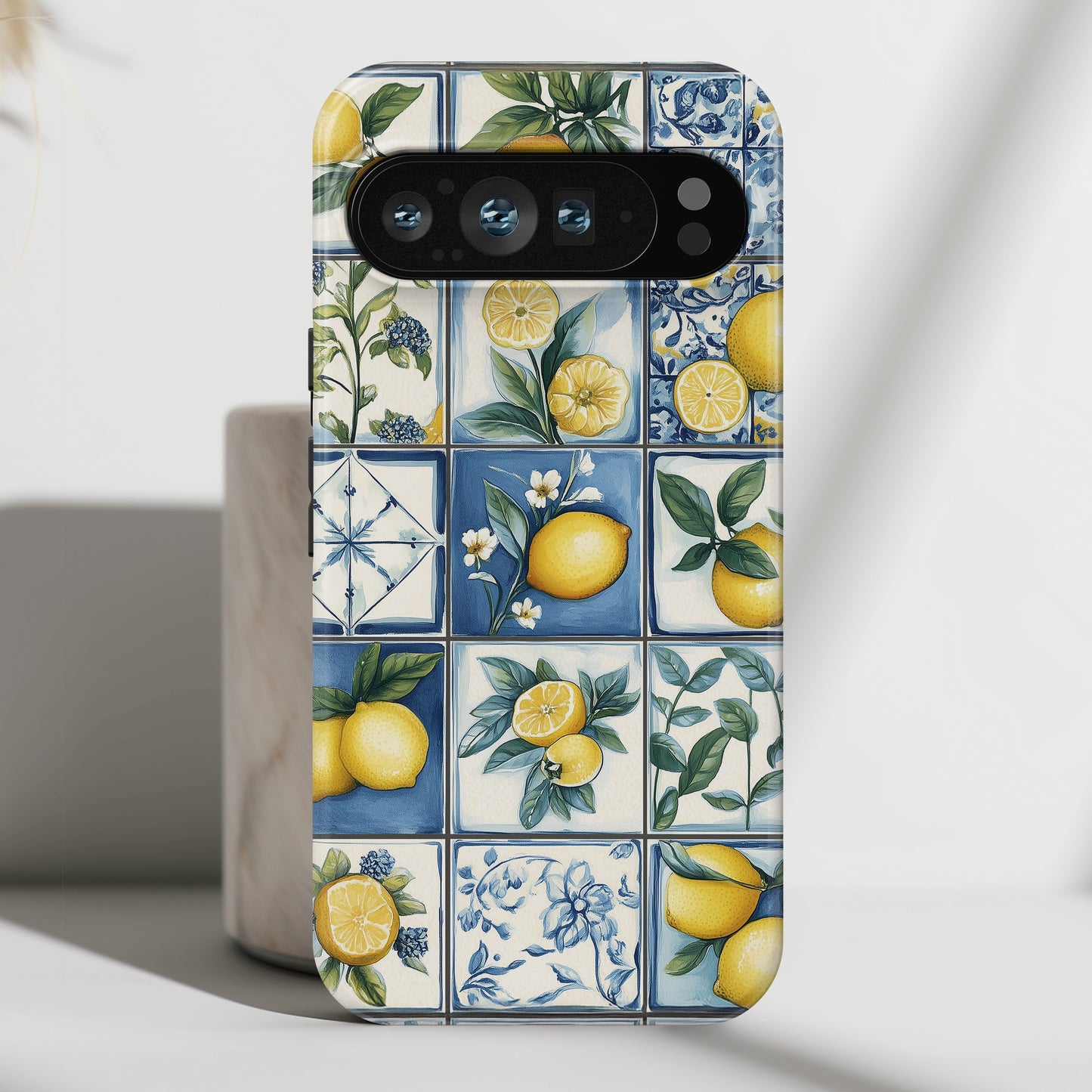 Lemon Azulejo Tiles Design Phone Case for Google Pixel