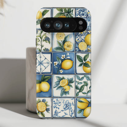 Lemon Azulejo Tiles Design Phone Case for Google Pixel