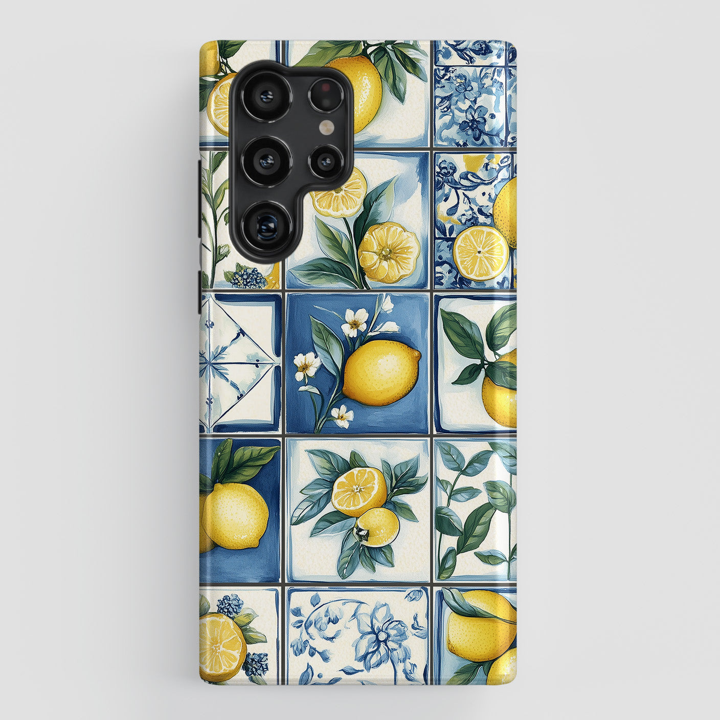 Lemon Azulejo Tiles Design Phone Case for Galaxy S series Phones