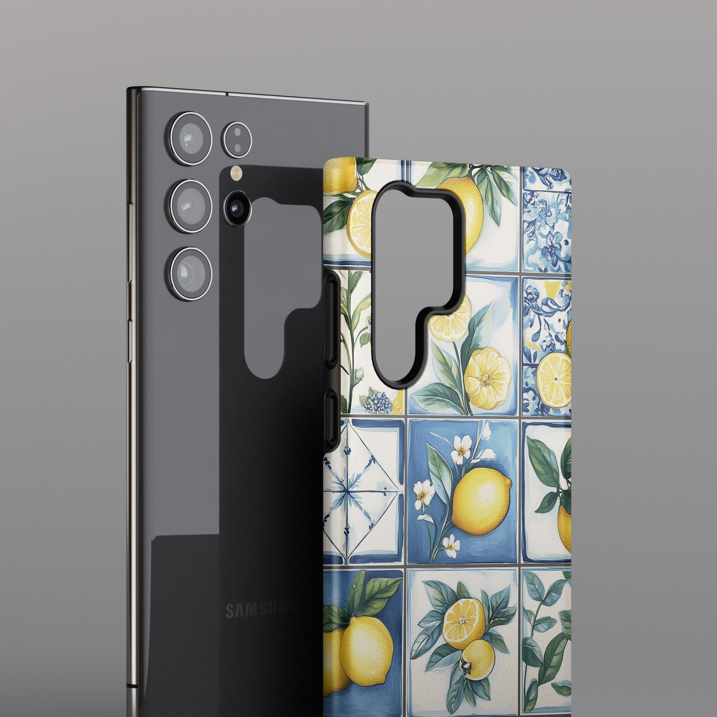 Lemon Azulejo Tiles Design Phone Case for Galaxy S series Phones