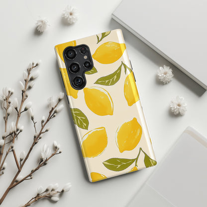 Lemon Pattern Design Phone Case for Galaxy S series Phones