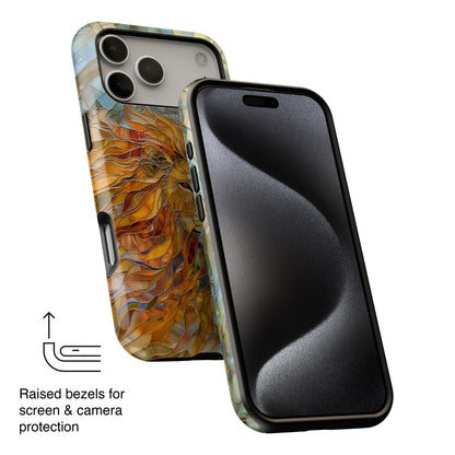 Lion Stained Glass Design iPhone Case
