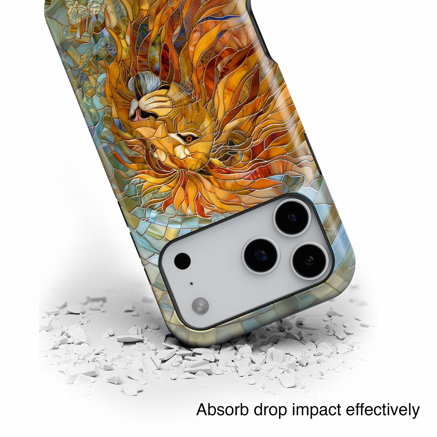 Lion Stained Glass Design iPhone Case