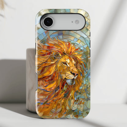 Lion Stained Glass Design iPhone Case