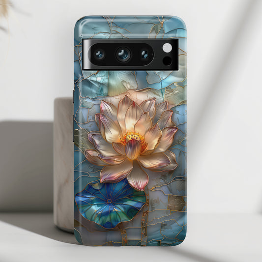 Lotus Flower Stained Glass Design Google Pixel Phone Case
