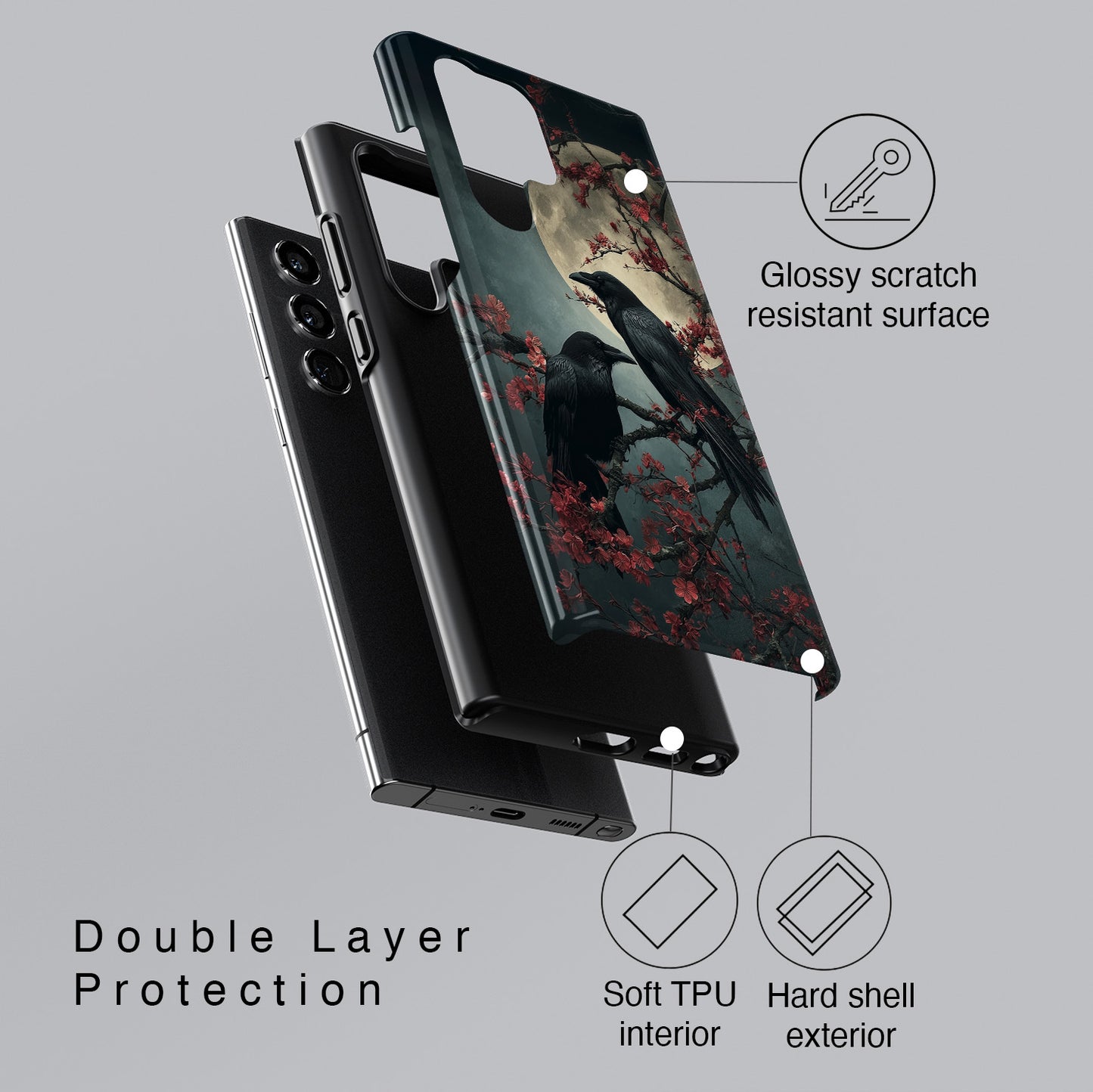 Luna Raven Design Phone Case for Galaxy S series Phones